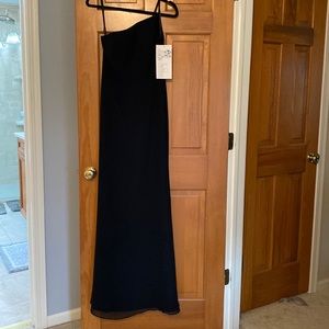 One shoulder skinny strap dress